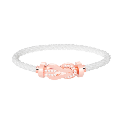 [Eternal Jewelry]CHANCE LARGE 8 FIGURE BUCKLE HALF DIAMOND BRACELET ROSE GOLD