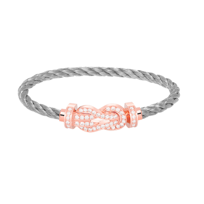 [Eternal Jewelry]CHANCE LARGE 8 FIGURE BUCKLE FULL DIAMOND BRACELET ROSE GOLD