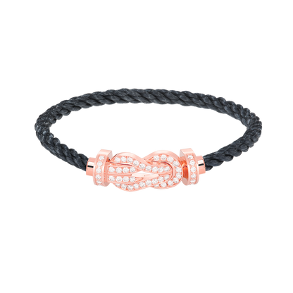 [Eternal Jewelry]CHANCE LARGE 8 FIGURE BUCKLE FULL DIAMOND BRACELET ROSE GOLD