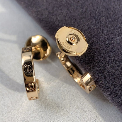 [Eternal Jewelry]LOVE EARRINGS 2.65MM PINK GOLD