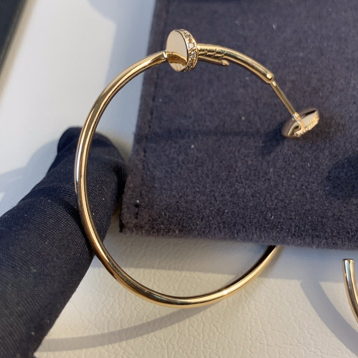 [Eternal Jewelry]JUSTE EARRINGS GOLD DIAMONDS 1.8MM