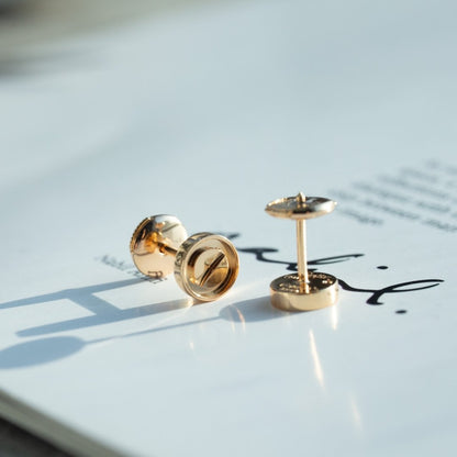 [Eternal Jewelry]LOVE EARRINGS PINK GOLD 10MM