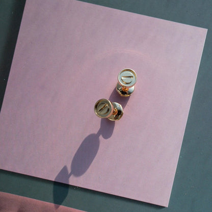 [Eternal Jewelry]LOVE EARRINGS PINK GOLD 10MM