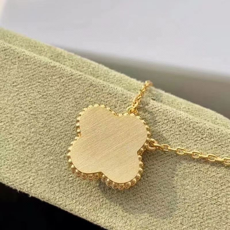 [Eternal Jewelry]CLOVER 15MM DIAMOND TURQUOISE NECKLACE