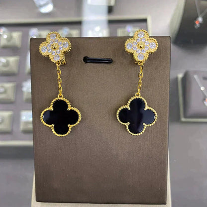 [Eternal Jewelry]CLOVER  2 MOTIFS  DIAMOND  EARRINGS (MULTIPLE CHOICESç´