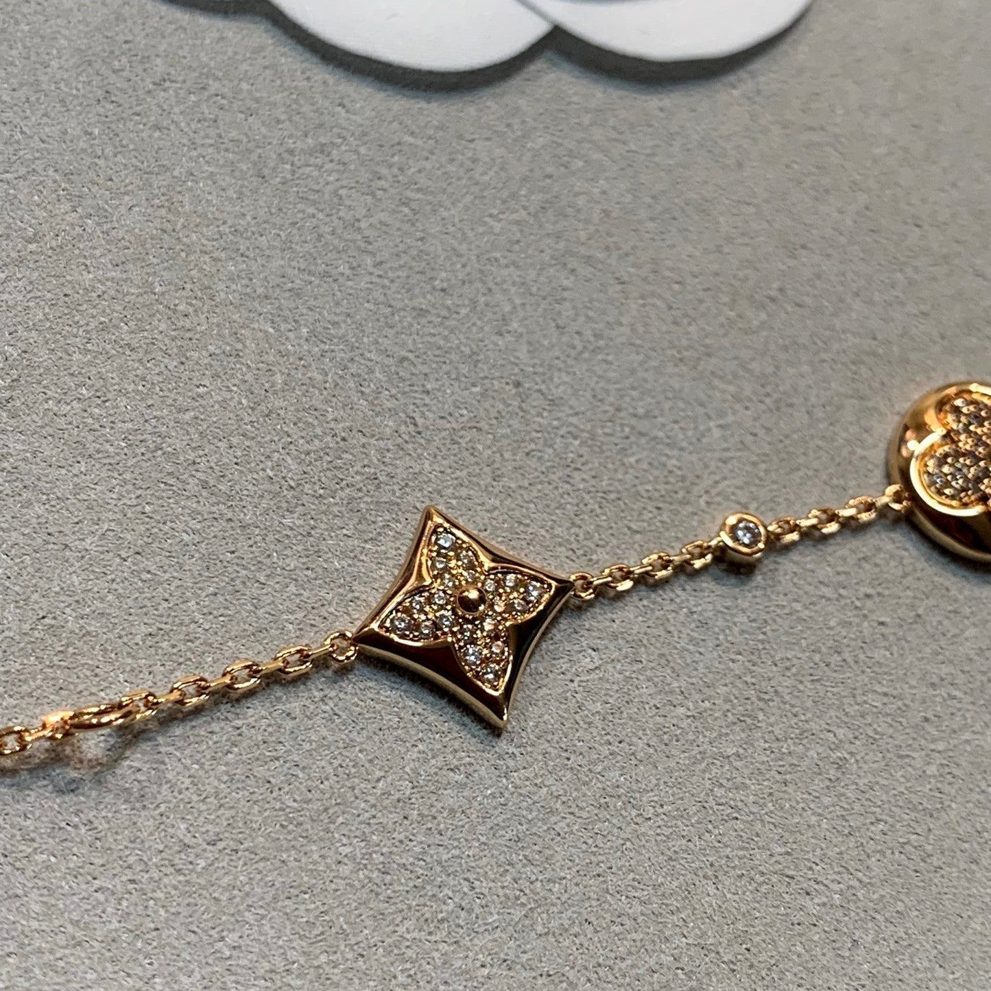 [Eternal Jewelry]STAR AND SUN 4 MOTIFS GOLD DIAMONDS BRACELET
