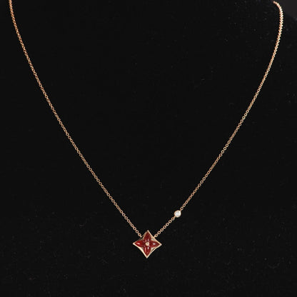 [Eternal Jewelry]STAR NECKLACE PINK GOLD 1 DIAMOND