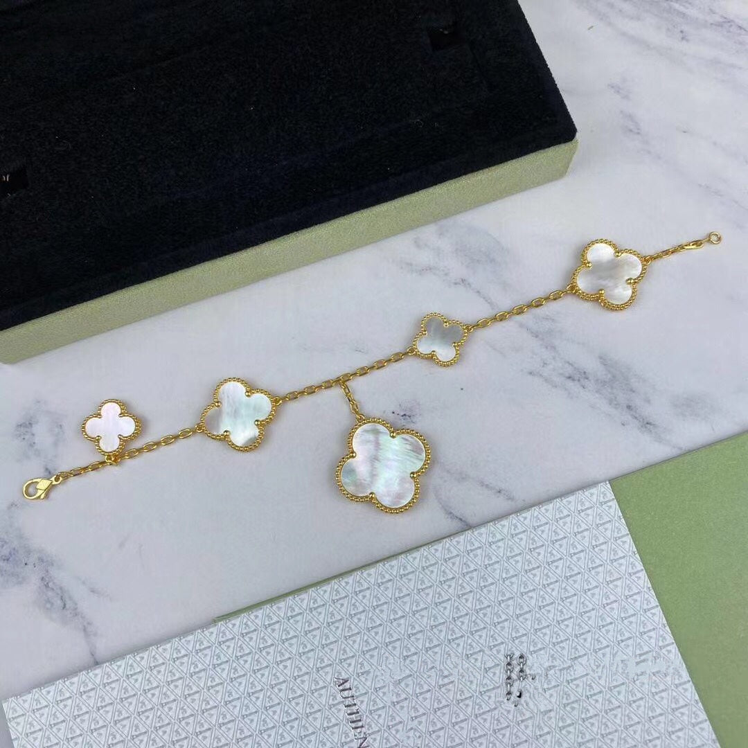 [Eternal Jewelry]MAGIC CLOVER MOP GOLD BRACELET 5 MOTIFS
