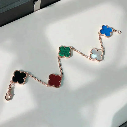 [Eternal Jewelry]CLOVER 5 MOTIFS MULTICOLOR  BRACELET