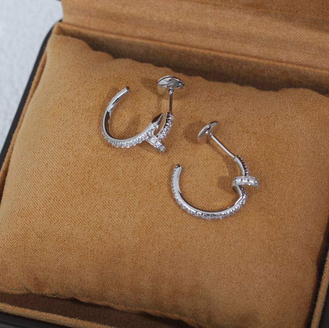[Eternal Jewelry]JUSTE EARRINGS 12.75MM SILVER DIAMOND