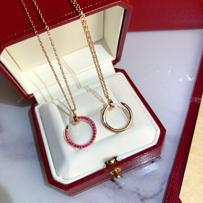 [Eternal Jewelry]JUSTE NECKLACE GOLD RED DIAMONDS