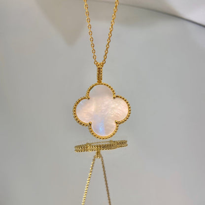 [Eternal Jewelry]CLOVER 25MM MOP LARGE PENDANT NECKLACE