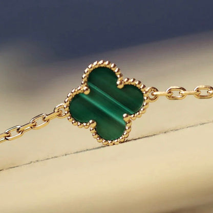 [Eternal Jewelry]CLOVER 20 MOTIFS MALACHITE DIAMOND NECKLACE