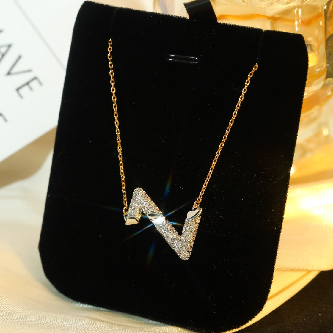 [Eternal Jewelry]VOLT SILVER DIAMOND PEDANT NECKLACE