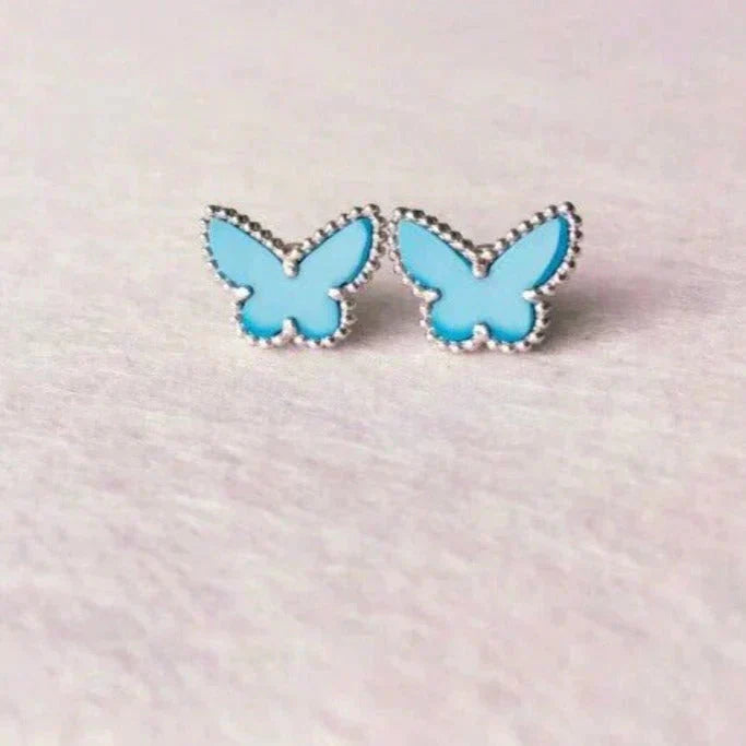 [Eternal Jewelry]BUTTERFLY TURQUOISE EARRINGS SILVER