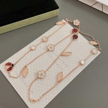 [Eternal Jewelry]LUCKY SPRING 15 MOTIFS ROSE GOLD NECKLACE
