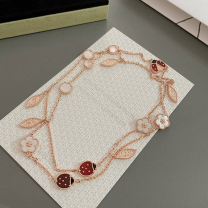 [Eternal Jewelry]LUCKY SPRING 15 MOTIFS ROSE GOLD NECKLACE