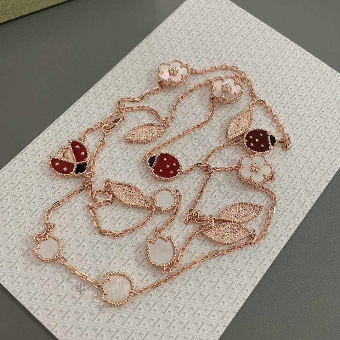 [Eternal Jewelry]LUCKY SPRING 15 MOTIFS ROSE GOLD NECKLACE