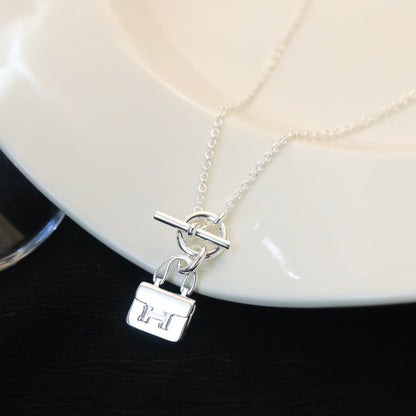 [Eternal Jewelry]POP H PEDANT SILVER NECKLACE