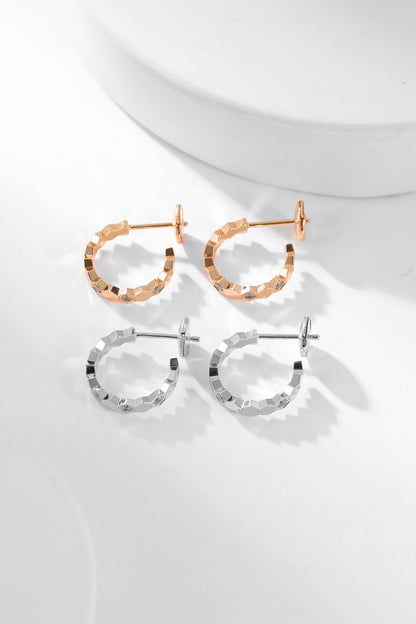 [Eternal Jewelry]BEE LOVE DIAMOND HOOP EARRINGS