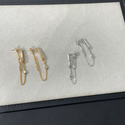 [Eternal Jewelry]CHAINE CHAOS DIAMOND DROP EARRINGS