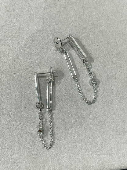 [Eternal Jewelry]CHAINE CHAOS DIAMOND DROP EARRINGS