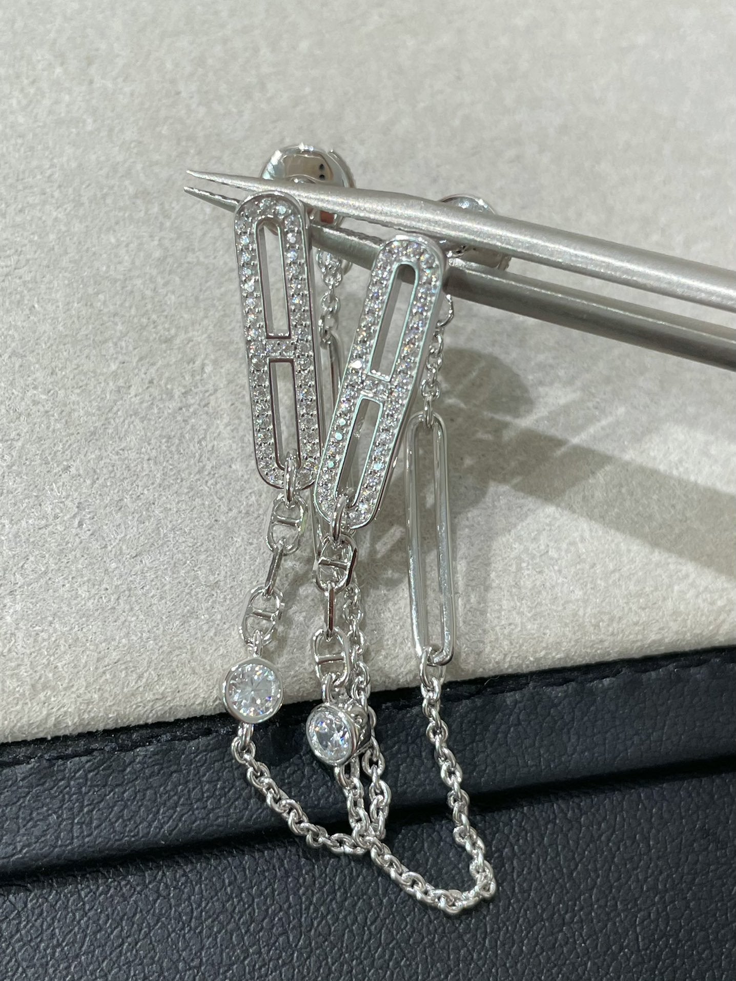 [Eternal Jewelry]CHAINE CHAOS DIAMOND DROP EARRINGS
