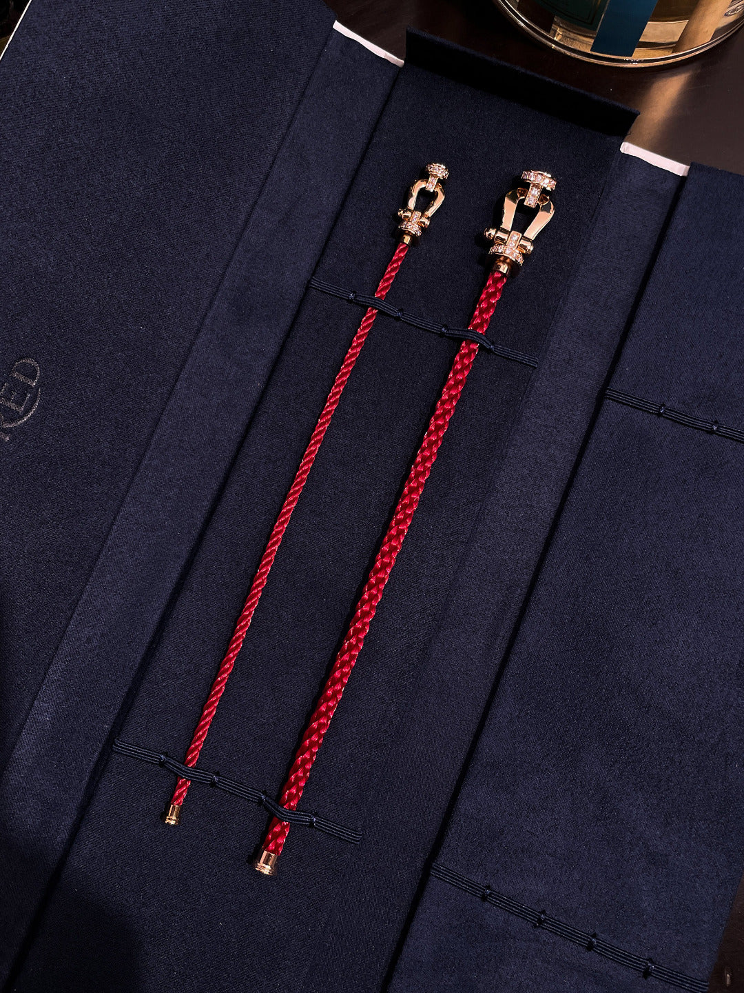 [Eternal Jewelry]FORCE 10 HALF DIAMOND PINK GOLD RED CORDERI LARGE AND MEDIUM MODEL