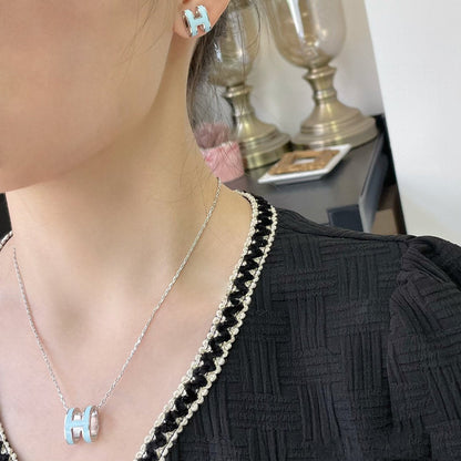 [Eternal Jewelry]POP H SKY BLUE NECKLACE