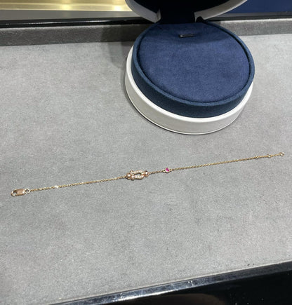 [Eternal Jewelry]FORCE 10 DIAMOND CHAIN LINK PINK GOLD BRACELET