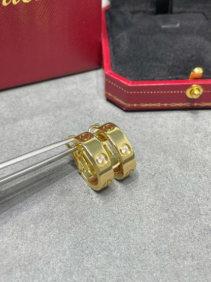 [Eternal Jewelry]LOVE 5.5MM 1 DIAMOND EARRINGS