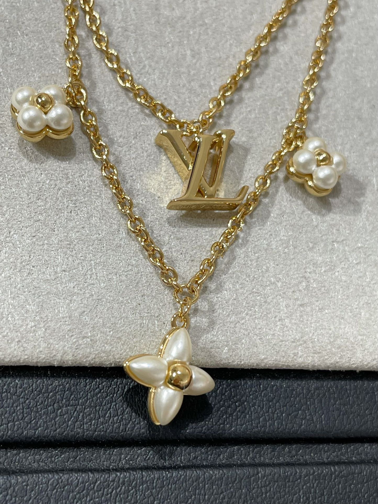 [Eternal Jewelry]FLOWERGRAM GOLD MOP DOUBLE ROW NECKLACE