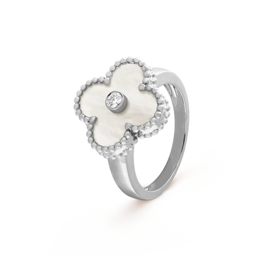 [Eternal Jewelry]CLOVER SILVER MOP DIAMOND RING