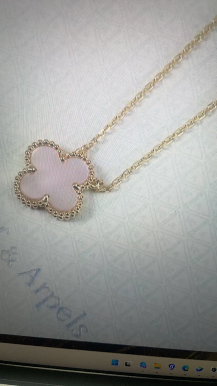 [Eternal Jewelry]CLOVER MINI 9.5mm Pink Necklace