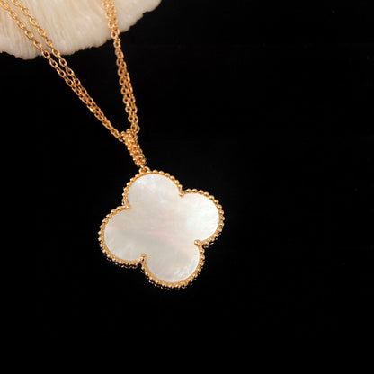 [Eternal Jewelry]CLOVER 25MM MOP LARGE PENDANT NECKLACE