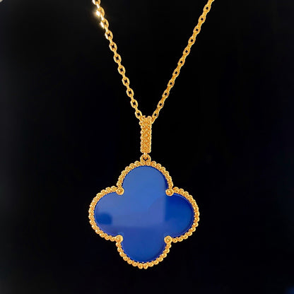 [Eternal Jewelry]CLOVER 25MM NECKLACE TURQUOISE ROSE GOLD