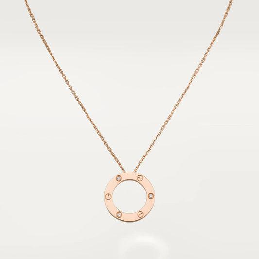 [Eternal Jewelry]LOVE NECKLACE 16MM 3 DIAMONDS