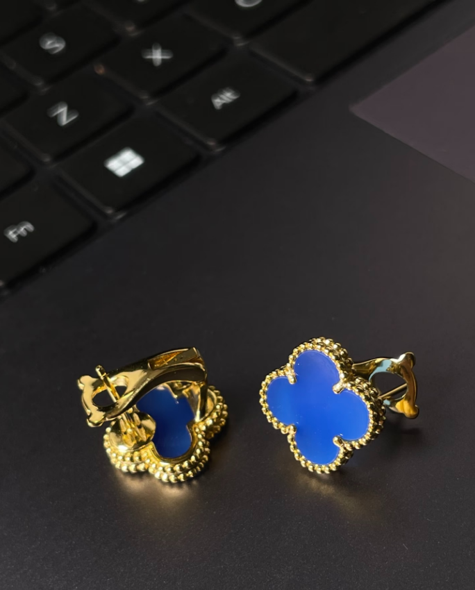 [Eternal Jewellery] Clover Medium 15mm Turquoise Earrings