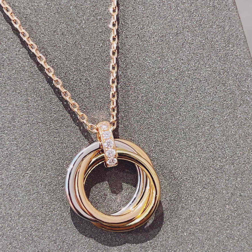 [Eternal Jewelry]TRINITY NECKLACE GOLD  DIAMONDS