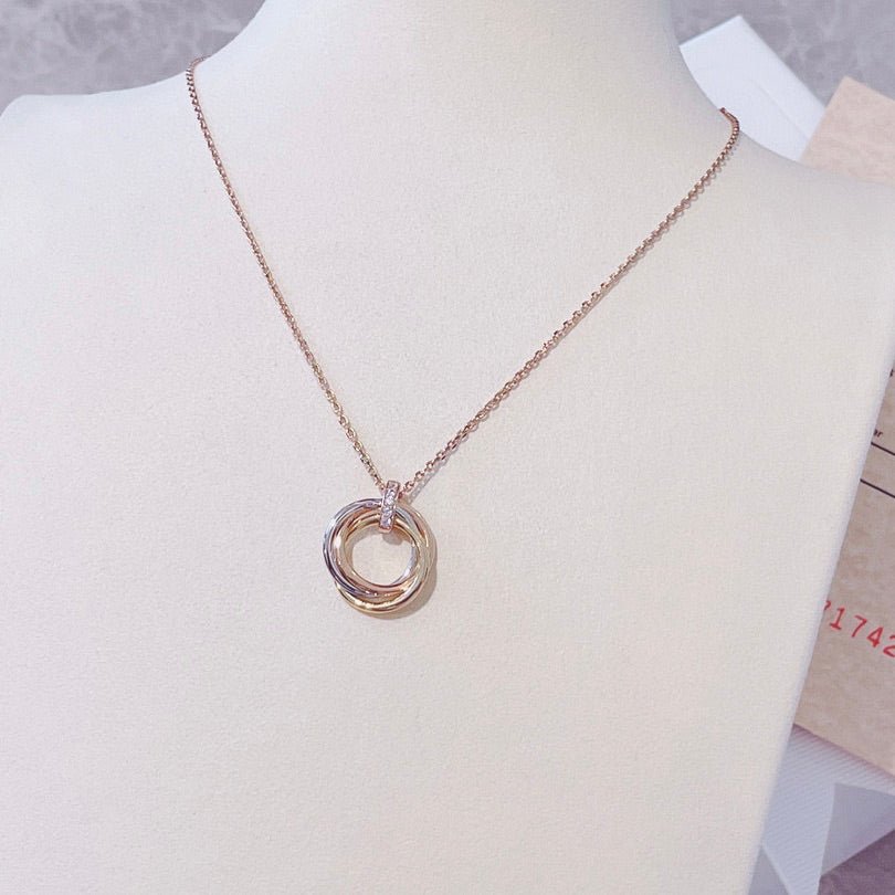 [Eternal Jewelry]TRINITY NECKLACE GOLD  DIAMONDS