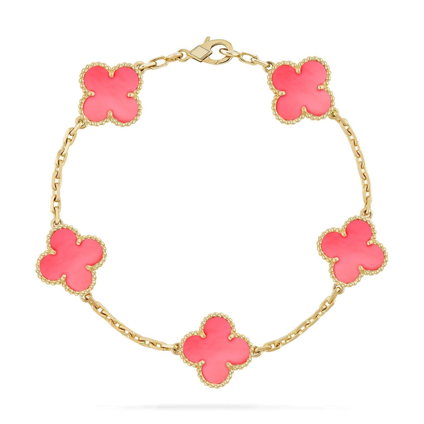 [Eternal Jewelry]CLOVER 5 PINK MOP BRACELET