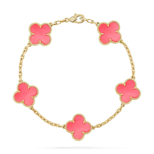 [Eternal Jewelry]CLOVER 5 PINK MOP BRACELET