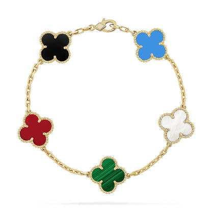 [Eternal Jewelry]CLOVER 5 MOTIFS MULTICOLOR  BRACELET