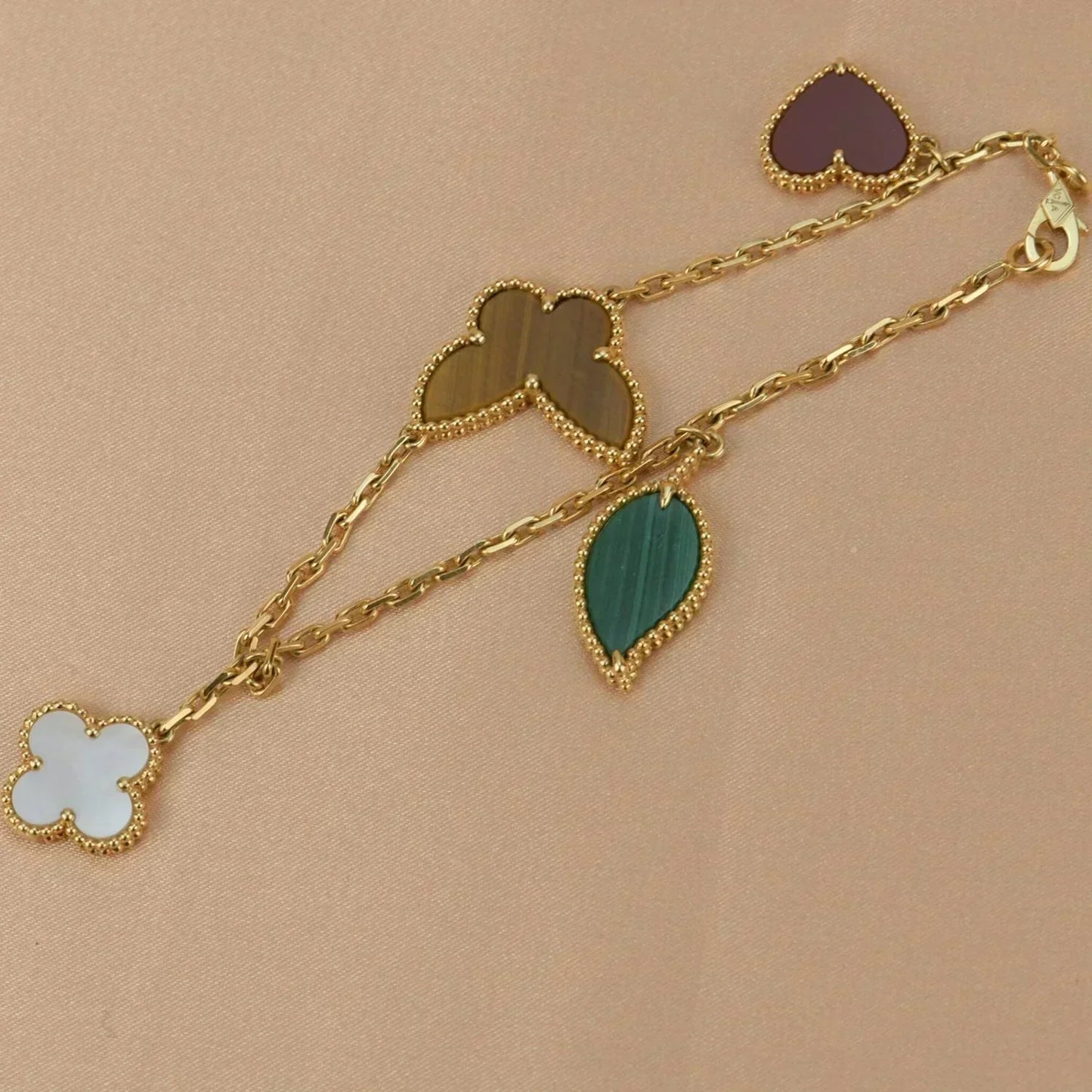 [Eternal Jewelry]LUCKY SPRING 5 MOTIF GOLD BRACELET