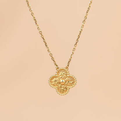 [Eternal Jewelry]CLOVER 15MM  BRONZING NECKLACE