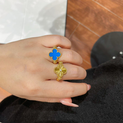 [Eternal Jewelry]CLOVER RIVERSIBLE BLUE AGATE RING