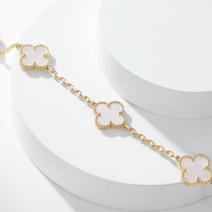 [Eternal Jewelry]CLOVER 10 MOTIFS WHITE MOTHER OF PEARL NECKLACE