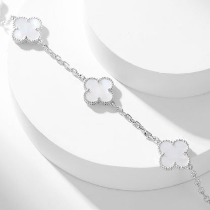 [Eternal Jewelry]CLOVER 10 MOTIFS WHITE MOTHER OF PEARL NECKLACE