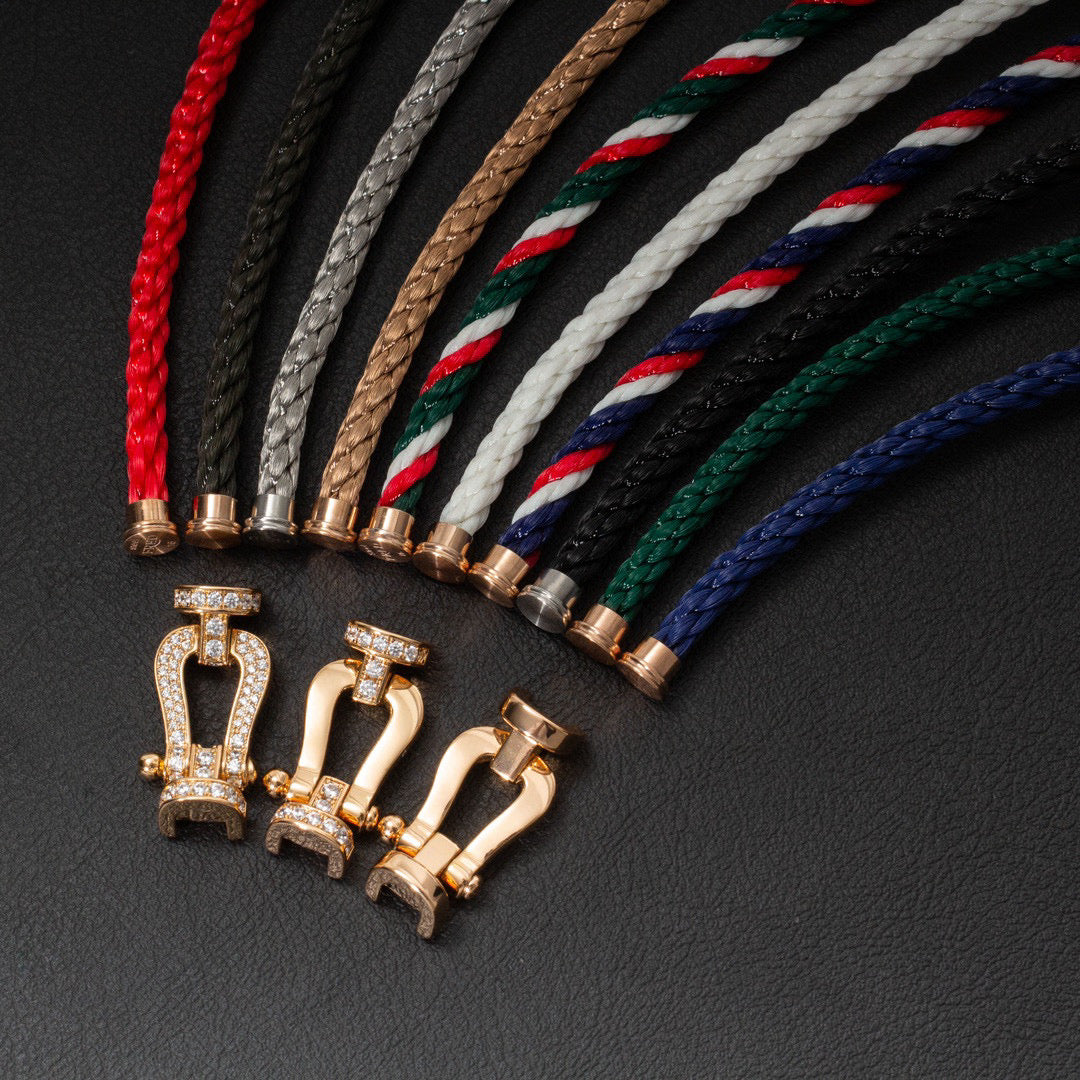 [Eternal Jewelry]FORCE LARGE HORSESHOE HALF DIAMOND BRACELET SILVER