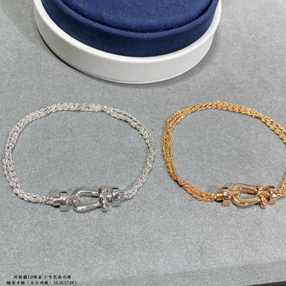 [Eternal Jewelry]FORCE SMALL HORSESHOE  DIAMOND CHAIN ROPE BRACELET